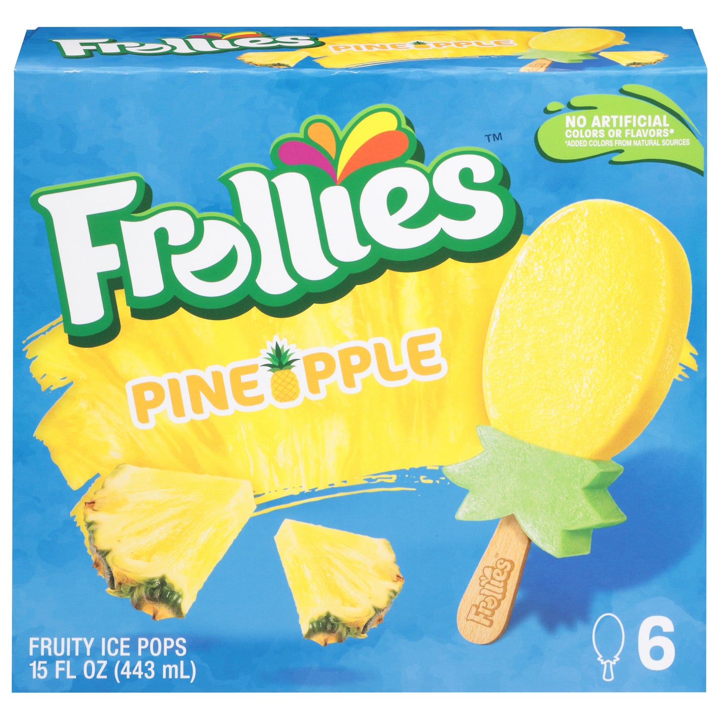 Frollies Pineapple Fruity Ice Pops 6 ea