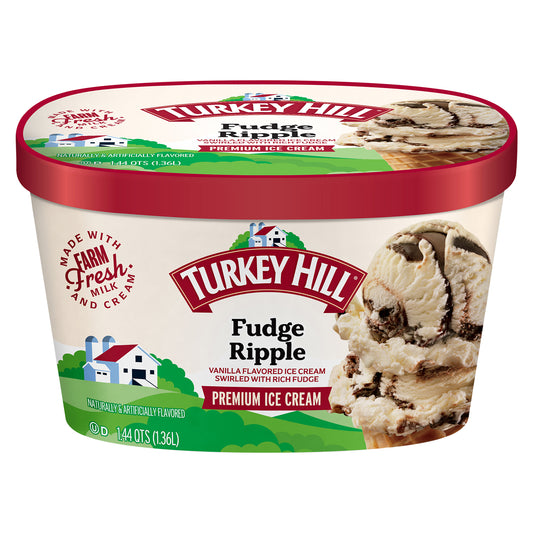 Turkey Hill Premium Fudge Ripple Ice Cream 1.44 qt