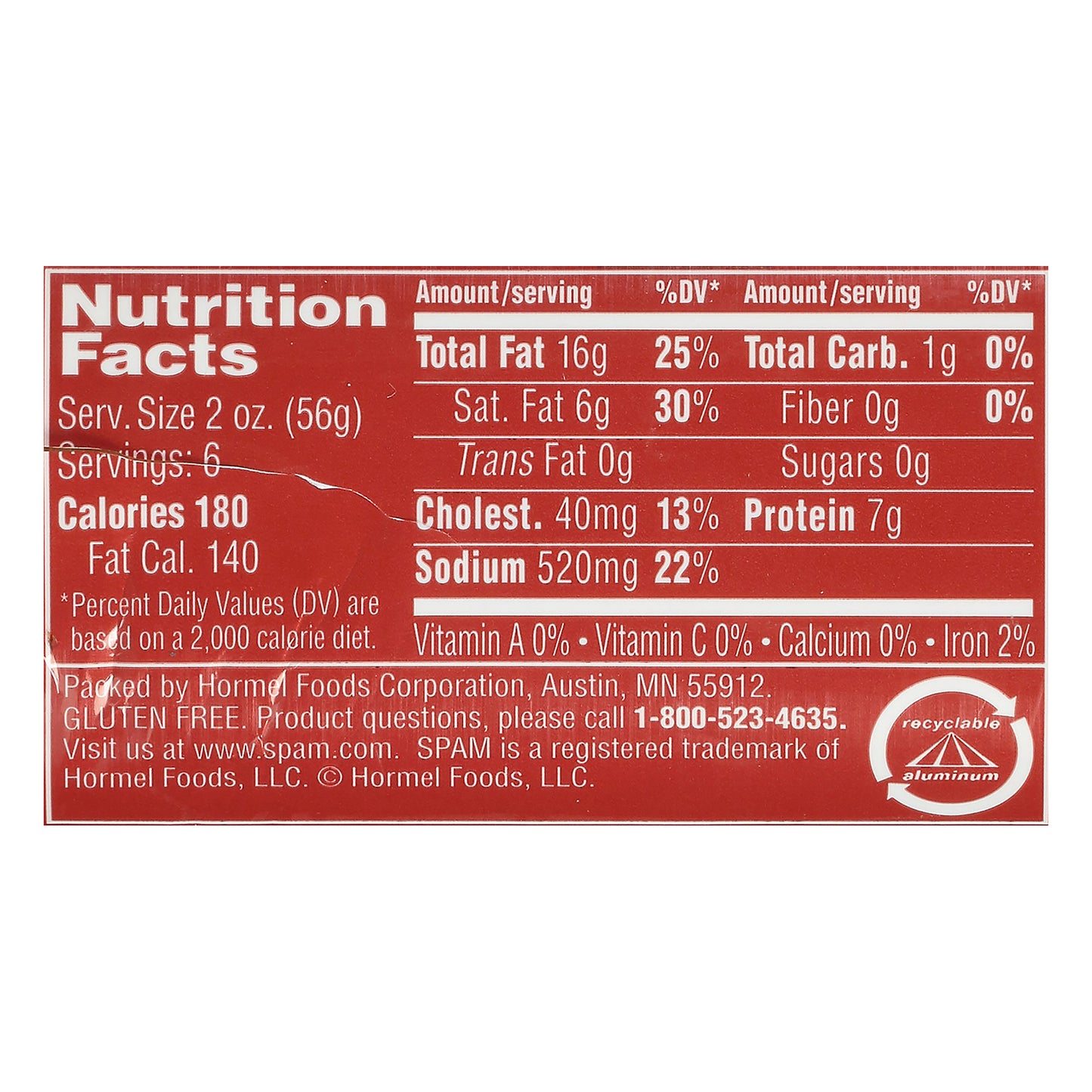 Spam Bacon Canned Meat 12 oz