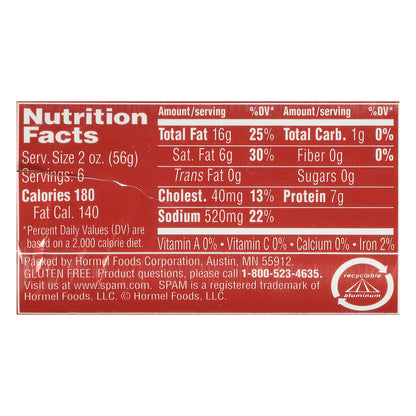 Spam Bacon Canned Meat 12 oz