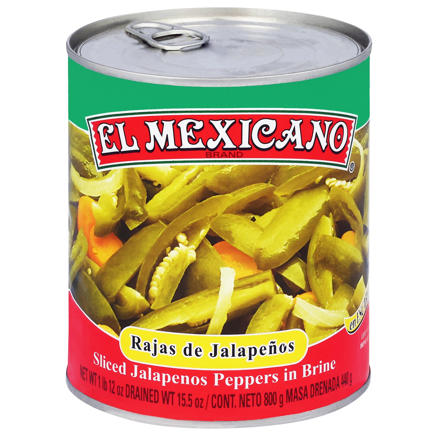 El Mexicano Sliced Jalapenos Peppers in Brine 800 g
