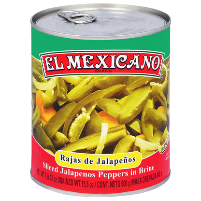 El Mexicano Sliced Jalapenos Peppers in Brine 800 g