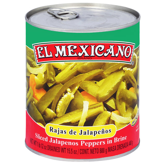 El Mexicano Sliced Jalapenos Peppers in Brine 800 g