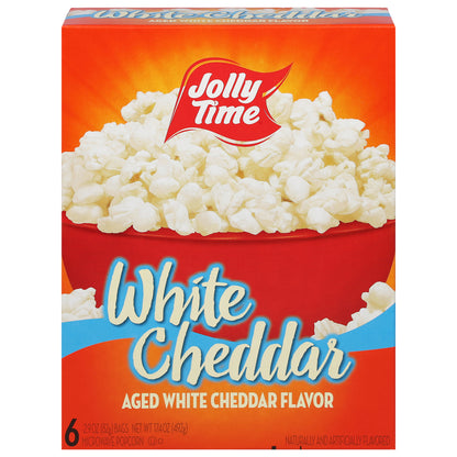 Jolly Time White Cheddar Microwave Popcorn 6 - 2.9 oz Bags