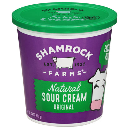 Shamrock Farms Natural Original Sour Cream 24 oz