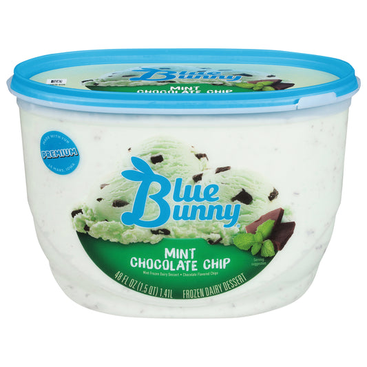 Blue Bunny Premium Mint Chocolate Chip Frozen Dessert, 48 fl oz
