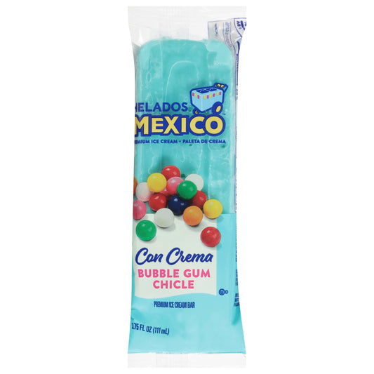 Helados Mexico Premium Bubble Gum Chicle Ice Cream Bar 3.75 fl oz