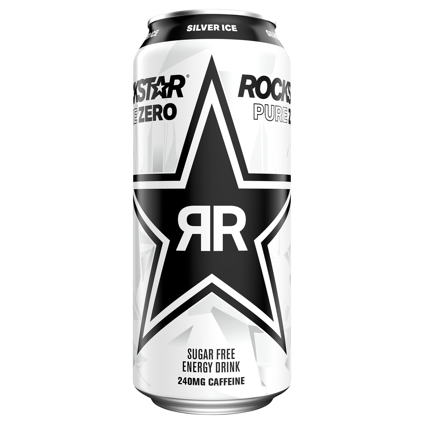 Rockstar Pure Zero Sugar Free Energy Drink Silver Ice Grapefruit 16 Fl Oz Can