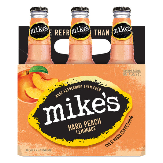 Mike's Premium Malt Beverage Hard Peach Lemonade Beer 6 ea