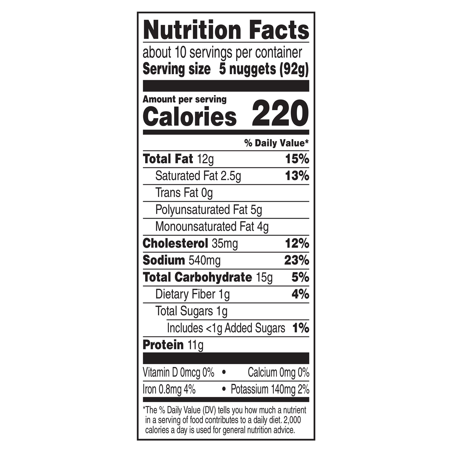 Banquet Frozen Chicken Nuggets Made With 100% Natural* Chicken, 32 oz.