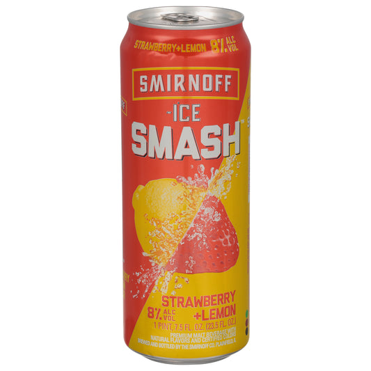 Smirnoff Ice Smash Premium Strawberry + Lemon Malt Beverage 23.5 fl oz