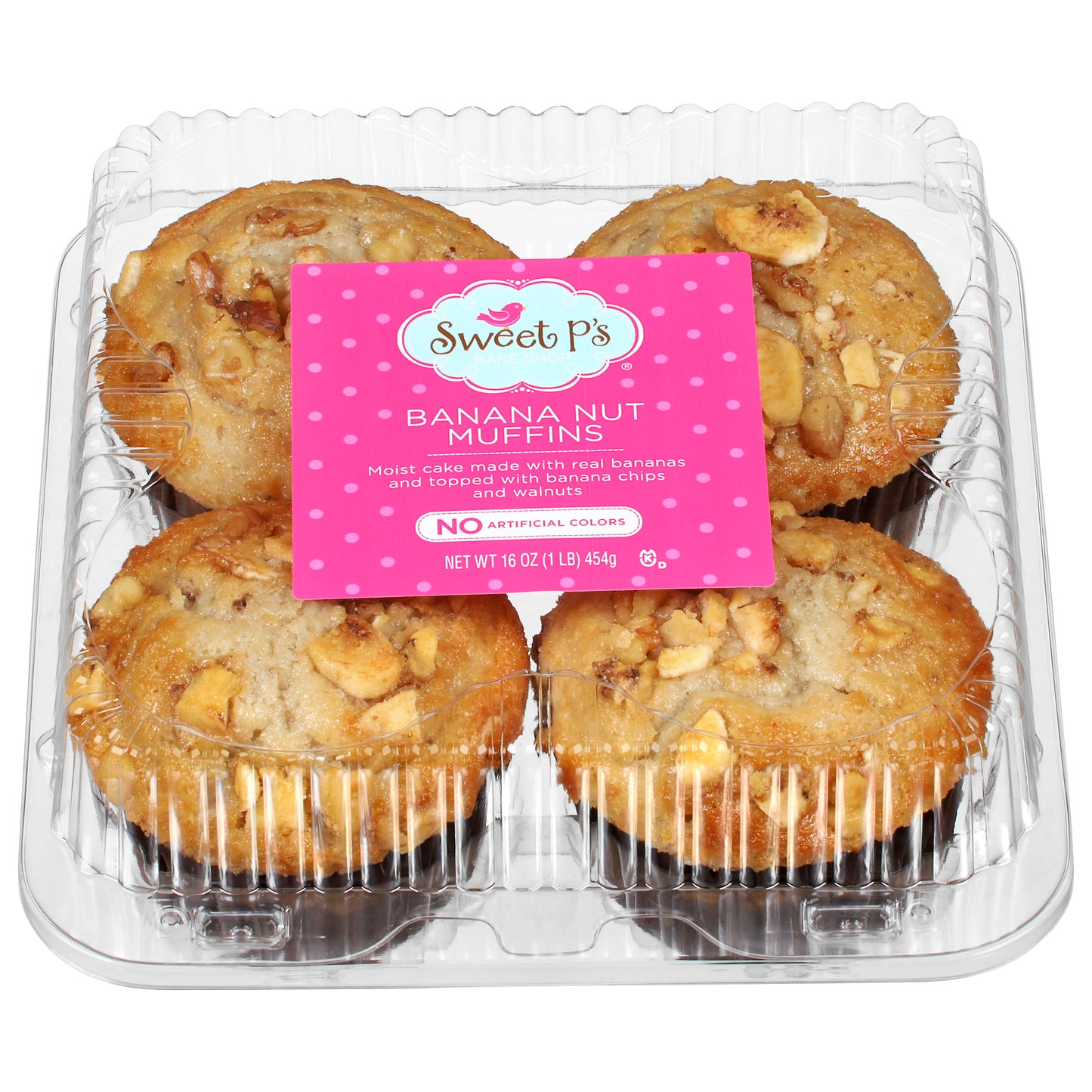 Sweet P's Bake Shop Banana Nut Muffins 16 oz