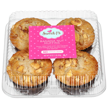 Sweet P's Bake Shop Banana Nut Muffins 16 oz