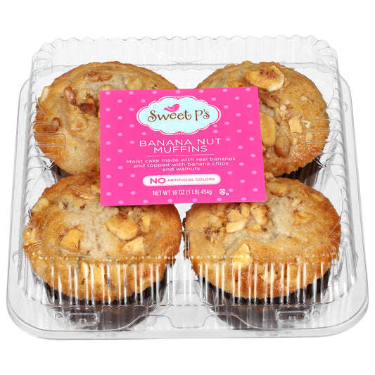 Sweet P's Bake Shop Banana Nut Muffins 16 oz