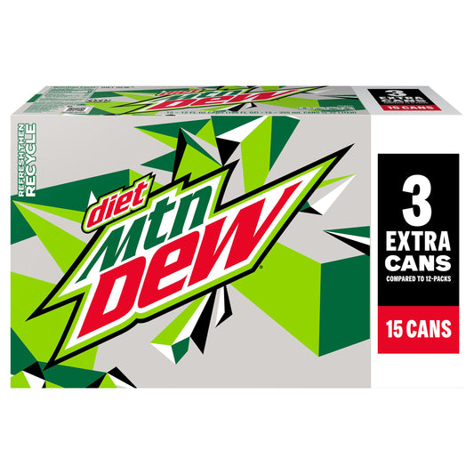 Mtn Dew Diet Soda Citrus 12 Fl Oz 15 Count