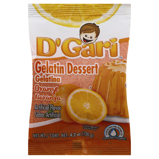 D'Gari Gelatin Dessert 4.2 oz - Orange