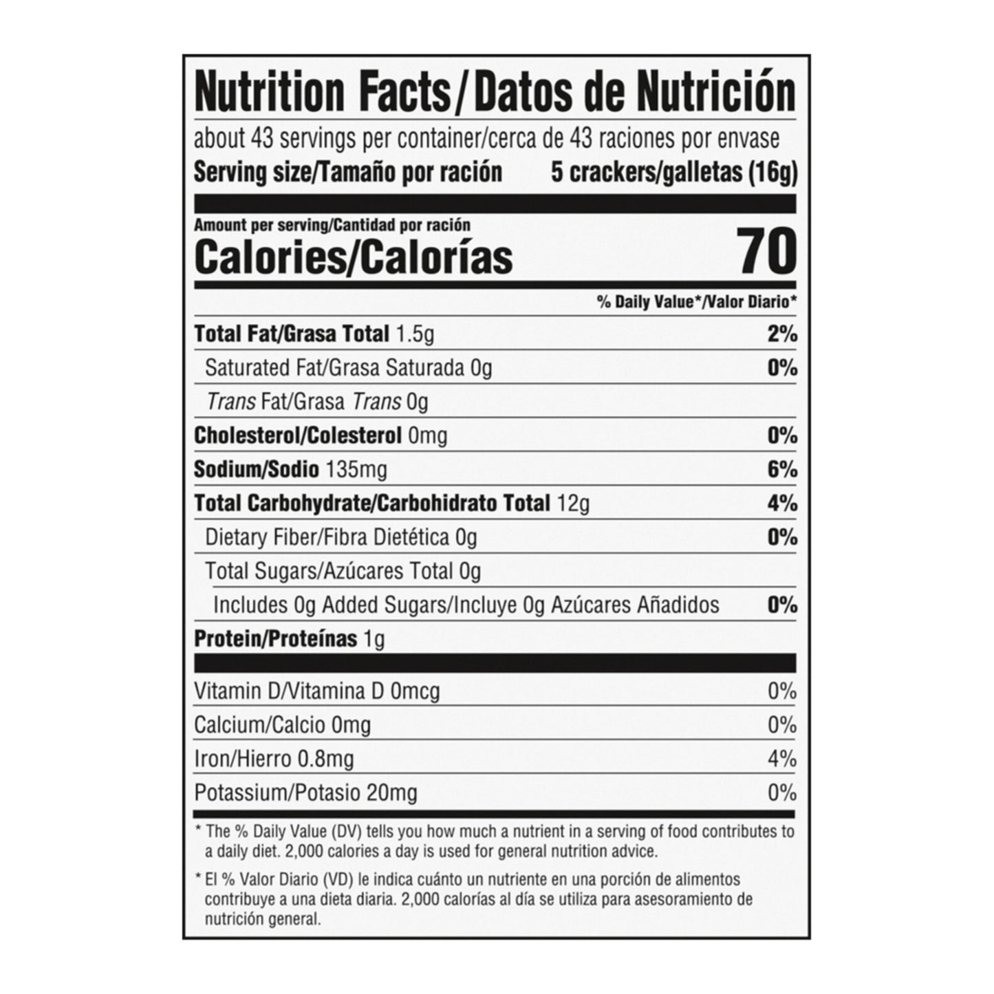 Premium Original Saltine Crackers, Lunch Snacks, Family Size, 24 oz