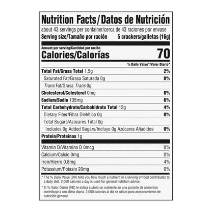 Premium Original Saltine Crackers, Lunch Snacks, Family Size, 24 oz