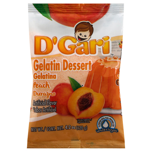 D'Gari Gelatin Dessert 4.2 oz - Peach