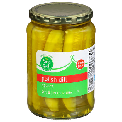 Food Club Spears Polish Dill Pickles 24 fl oz