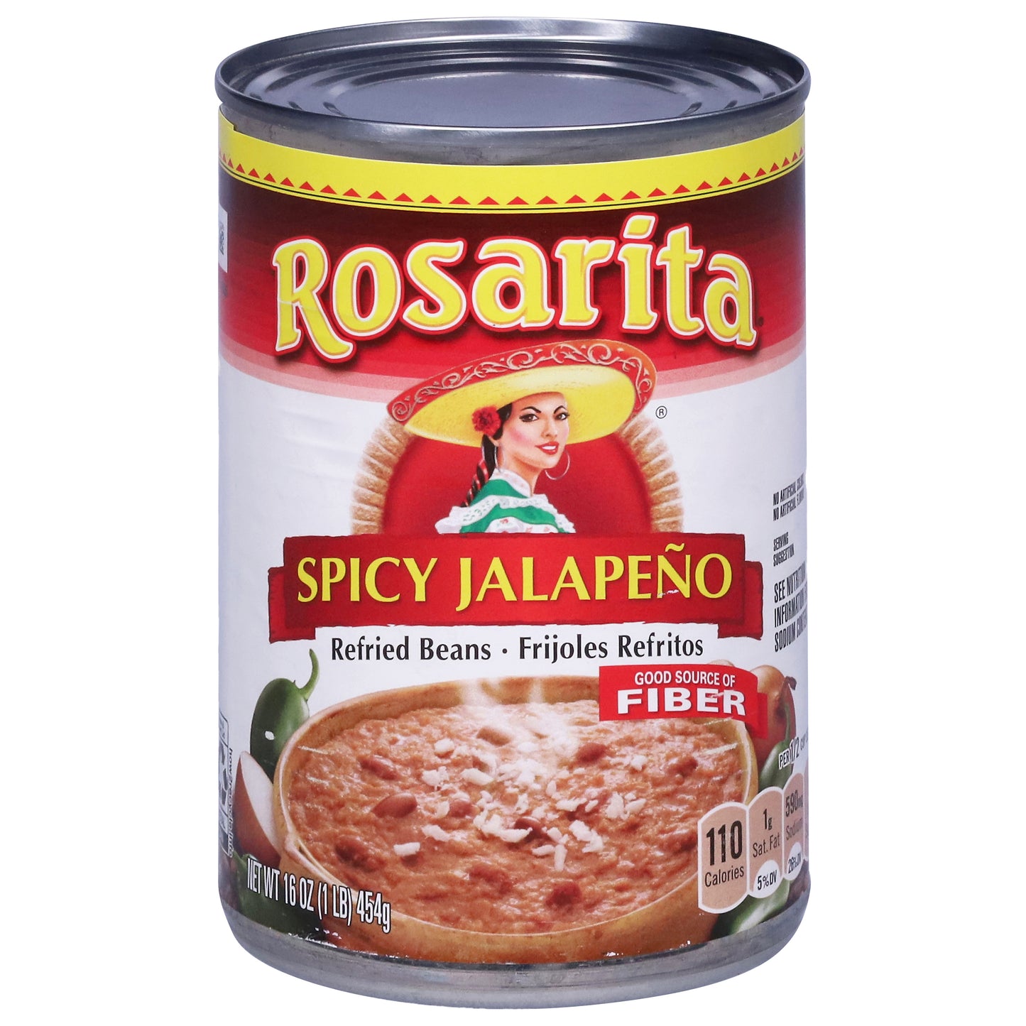 Rosarita Spicy Jalapeno Refried Beans 16 oz