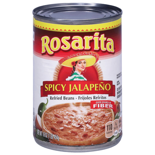 Rosarita Spicy Jalapeno Refried Beans 16 oz