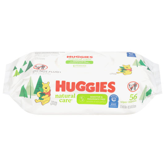 Huggies Natural Care Plant-Based Sensitive & Fragrance Free Disney Baby Wipes with 99% Purified Water 56 ea