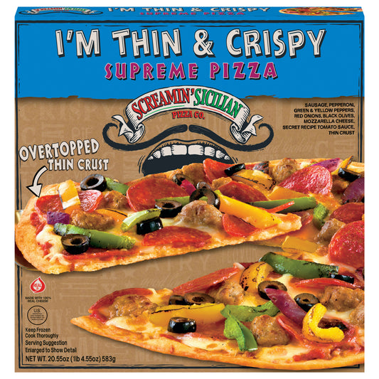 Screamin' Sicilian Pizza Co. I'm Thin & Crispy Supreme Pizza 20.55 oz