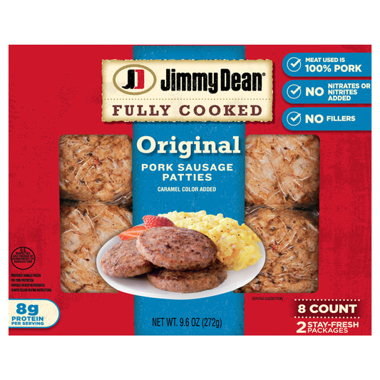 Jimmy Dean® Fully Cooked Original Pork Breakfast Sausage Patties, 8 Count