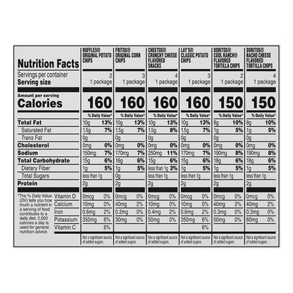 Frito Lay Snacks Classic Mix Variety Packs 1 Oz 18 Count