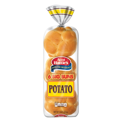 Aunt Hattie's® Big Potato Buns 6 ct Bag