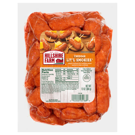 Hillshire Farm Cheddar Lit'l Smokies Smoked Sausage, 13 oz.