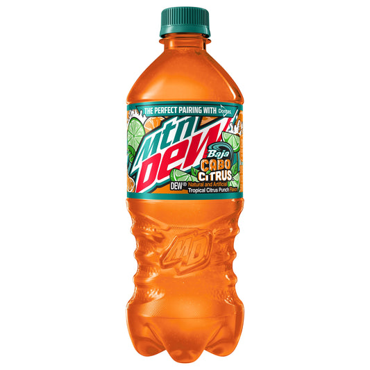 Mtn Dew Baja Cabo Citrus Dew Tropical Citrus Punch 20 Fl Oz