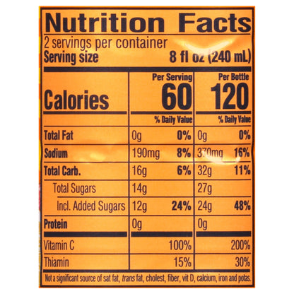 Sunnyd Tangy Original Orange Juice Drink, 16 Fl Oz Bottle