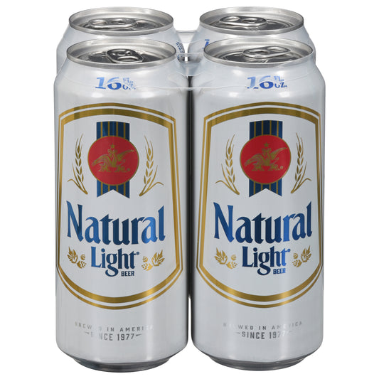 Natural Light Beer 4 - 16 fl oz Cans