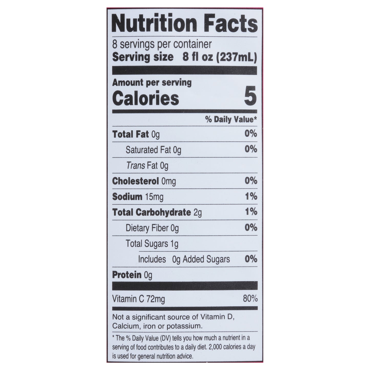 Langers 5 Calories No Sugar Added Cranberry Juice Cocktail from Concentrate 64 fl oz