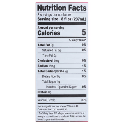 Langers 5 Calories No Sugar Added Cranberry Juice Cocktail from Concentrate 64 fl oz