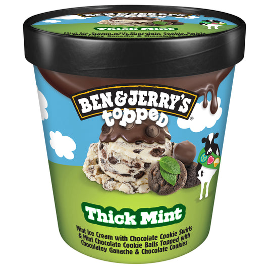 Ben & Jerry's Thick Mint Topped Ice Cream