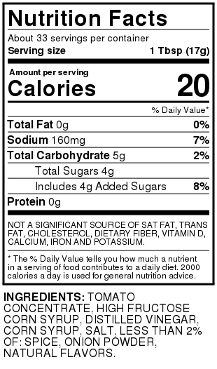 Tomato Ketchup - 20 OZ
